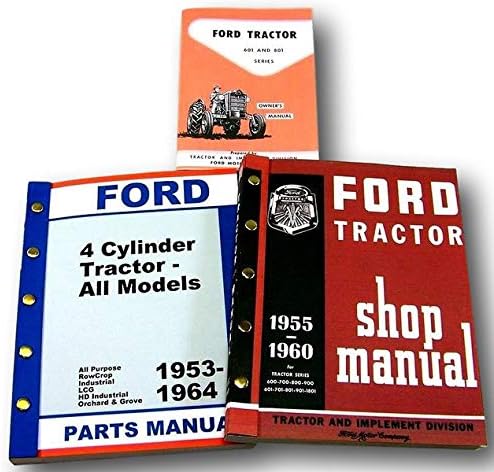 Manual Set for Ford 601 801 Series Tractor Owner Operator Parts Service Repair Shop