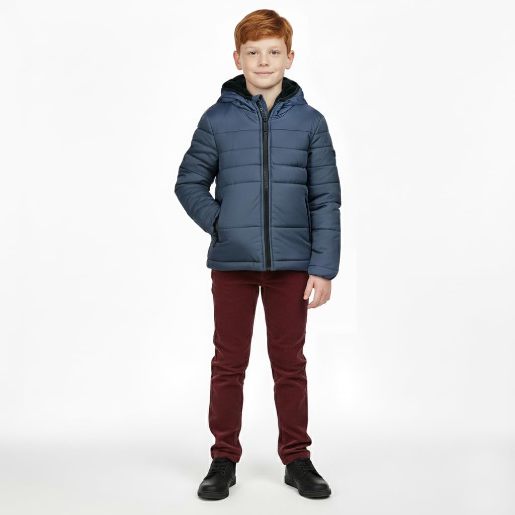 Hunter Boys Puffer Jacket – Hooded Winter Coat, Resistant, Plush Lined Zip Front Outerwear for Toddlers to Big Boys (12M–12Y)