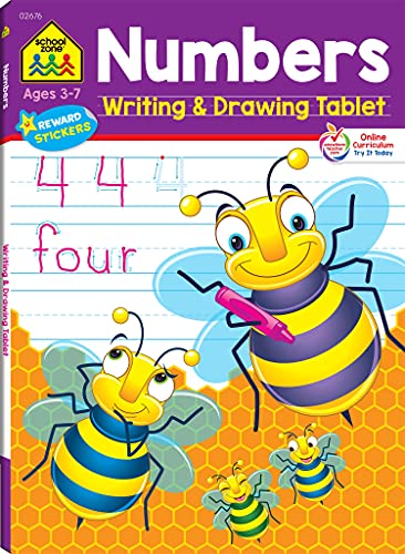 School Zone Numbers Writing & Drawing Tablet Workbook