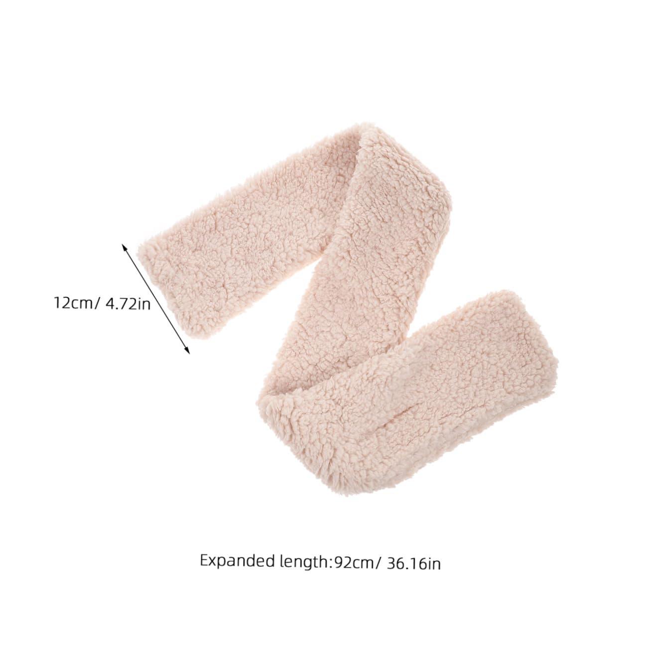 SOIMISS 4 Piezas bufanda calentador de cuello chal de cuello Felpa Beige
