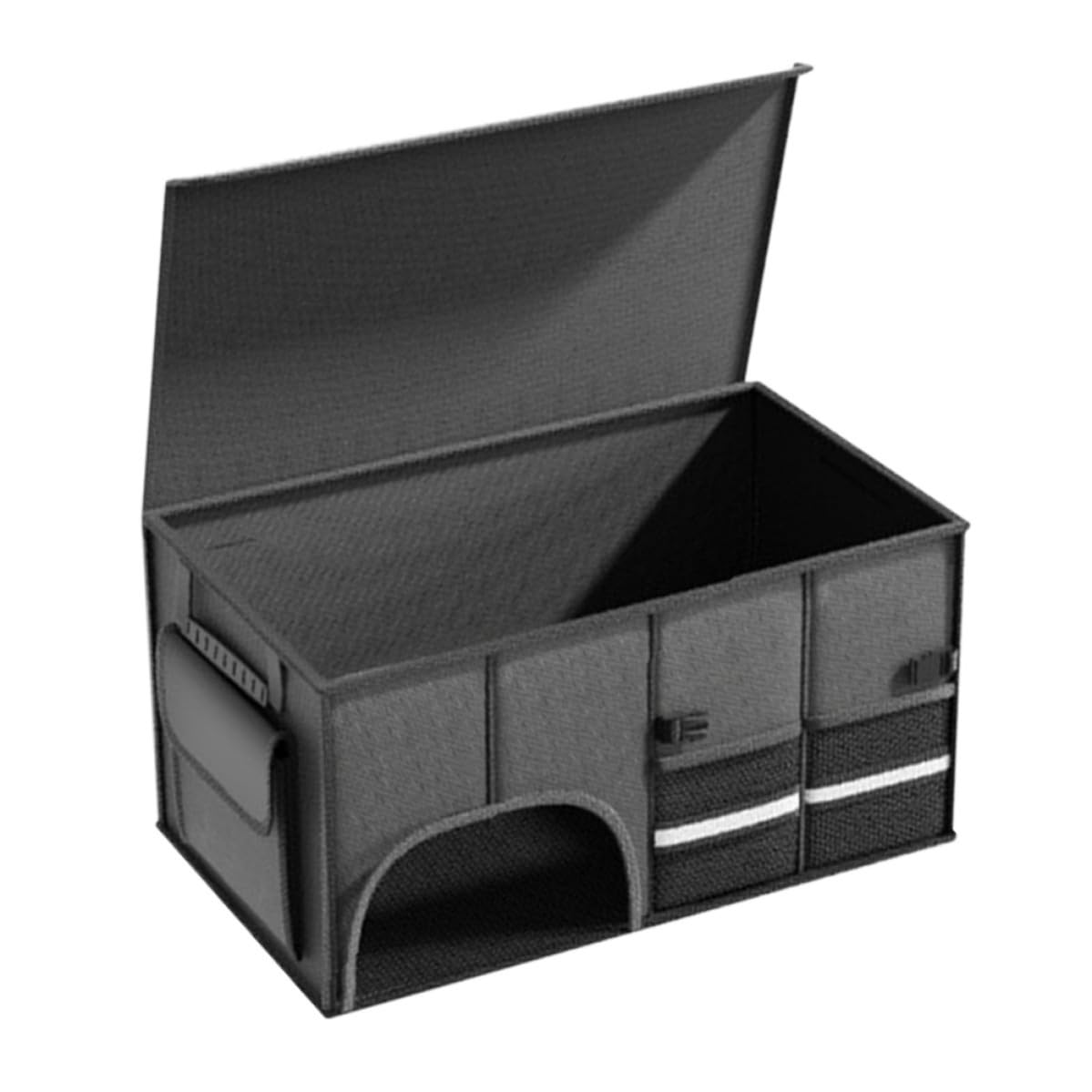 DECHOUS Organisateur de Coffre Pliable en Toile Oxford Noir Grosse Capacité