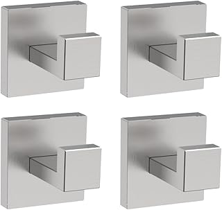 4 Pack Bathroom Towel Hook Brushed Nickel, Wall Mount Heavy Duty Wall Ho...