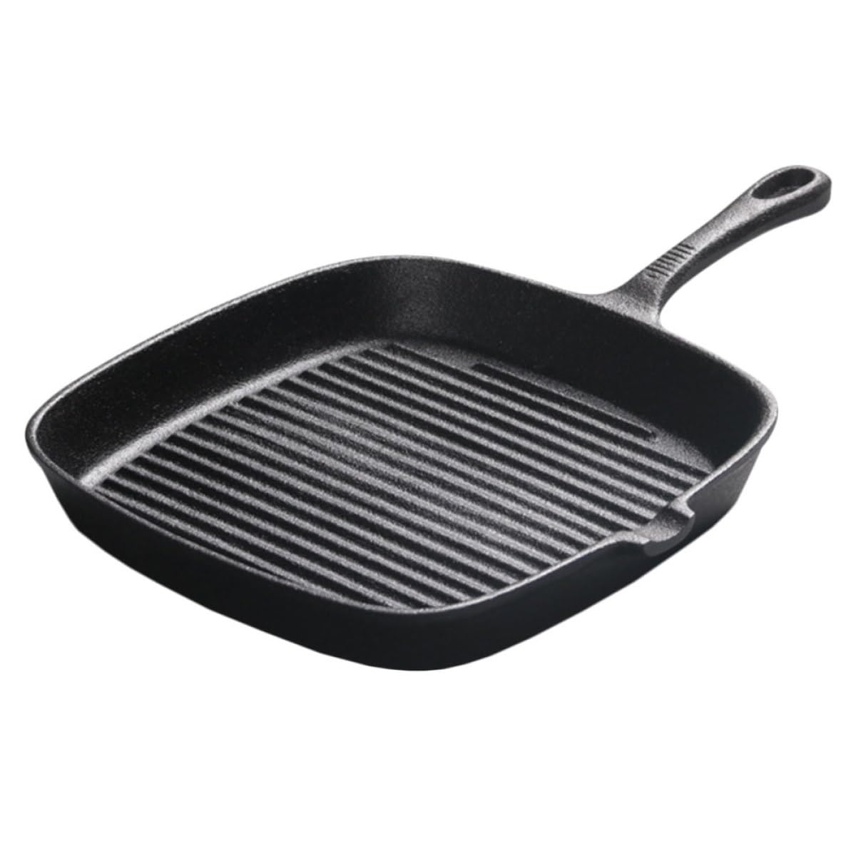 SHINEOFI Sartén y Cuadrada de Hierro Fundido sin Revestimiento Resistente a Altas, 24x24 Cm para Adecuado para Cocina y Camping al Aire Libre Camping al Aire Libre