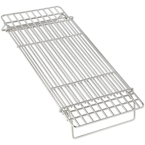 Unidanho Grill Rack for Blackstone Griddle Warming Grid Taco Hot Dog Racks Upper Shelf for Weber Pit Boss Nexgrill Tabletop Flat Top BBQ Cooking Grilling Parts Stainless Steel Adjustable Warm Grates