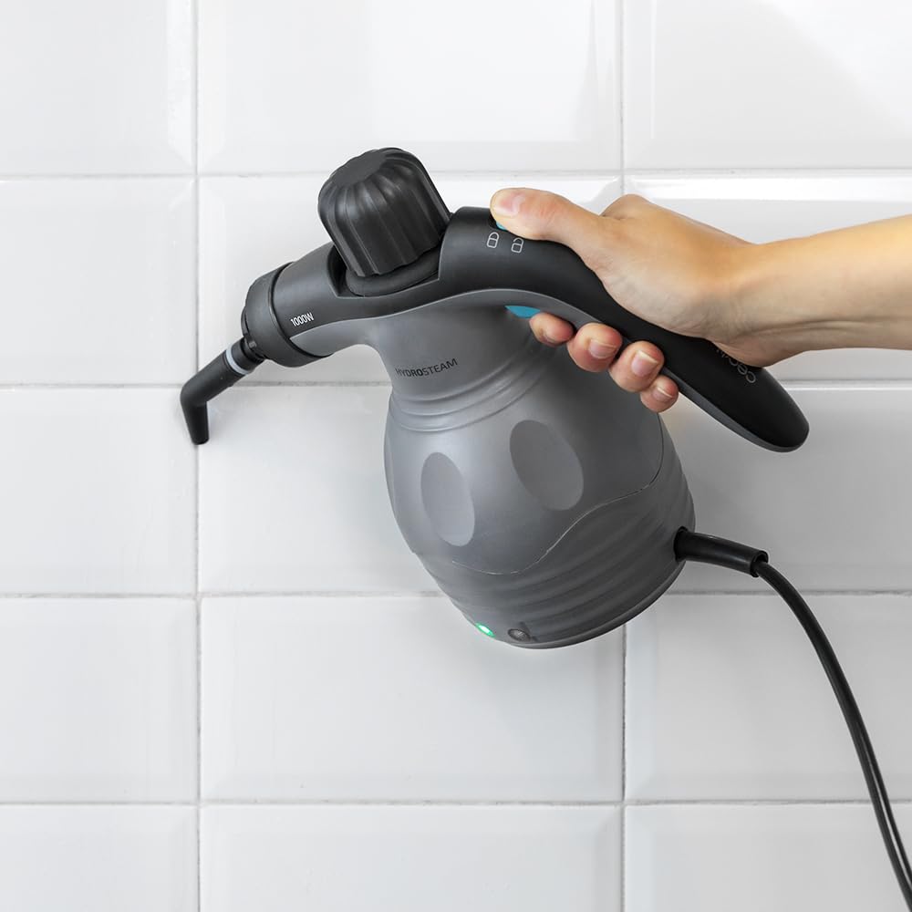 Cecotec Limpiador de Vapor con Cable - Vaporeta HydroSteam 1030 X-Treme. 1000W, 3 Bares de Presión, Caudal de Vapor 30g/min, Limpia y Desinfecta, Acabados Perfectos, Depósito 350ml, 9 Accesorios - 2