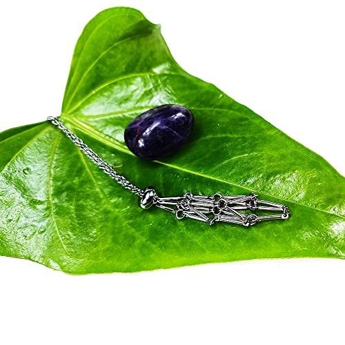 Rollooo Handmade Crystal Holder Necklace - Stainless Steel Cage For Stone, Crystal Pendant Necklace With Adjustable Length, Quartz Gemstone Jewelry For Women Men 1 #TOP3