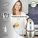 Food Processor Cordless Vegetable Chopper with 5 Cup Stainless Steel Bowl＆6000mAh USB Rechargeable Battery, Electric Garlic Meat Choppers BPA-free Baby Food Processors Blender Mincer, Xmas Gift(White)