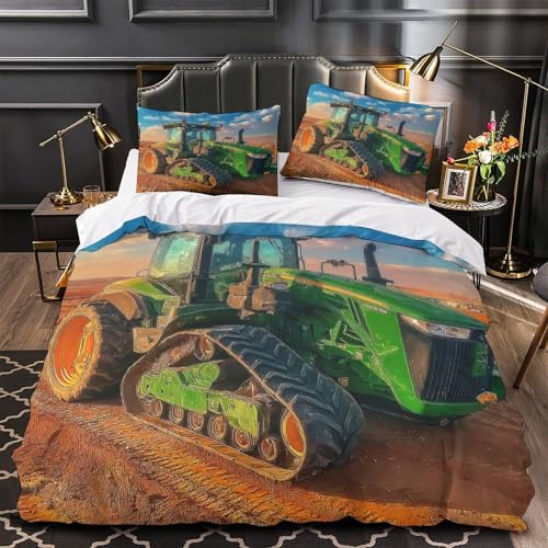 Housse de couette tracteur 3D pour la décoration de chambre ado - 2