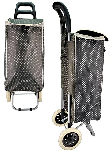 Einkaufstrolley/leichte robuste wetterfeste Konstruktion & Tasche (ca. 40L Stauraum)/ wendige leichtläufige Räder (Ø16cm… – Bild 3