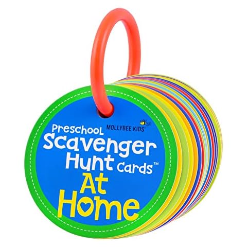 MOLLYBEE Kids Preschool Scavenger Hunt Cards at Home, Preschool Games, Gifts for Ages 3,4 Cover