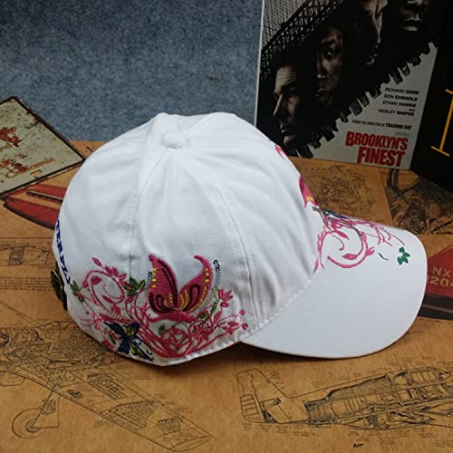Image of Trucker Hats California H Womens Hat Trendy Creativity Flowers Butterfly Sequins Embroidered Baseball Cap