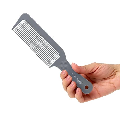 Miniatura 2 de Paquete de 12 peines profesionales de 9.5 pulgadas, peines de peluquero ligeros extra grandes para decoloración, tapas planas, cortaúñas sobre peine