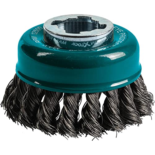 Image of Makita D-72621 X-Lock 3-1 /8 inch Carbon Steel Knot Wire Cup Brush