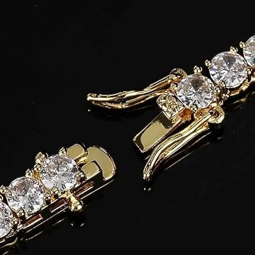 YTBHSHXZ， 3-5mm bransoletki Moissanite dla kobiet D kolor VVS1 przejrzystość diamentowa bransoletka 925 srebro biała/żółta bransoletka tenisowa Moissanite z certyfikatem