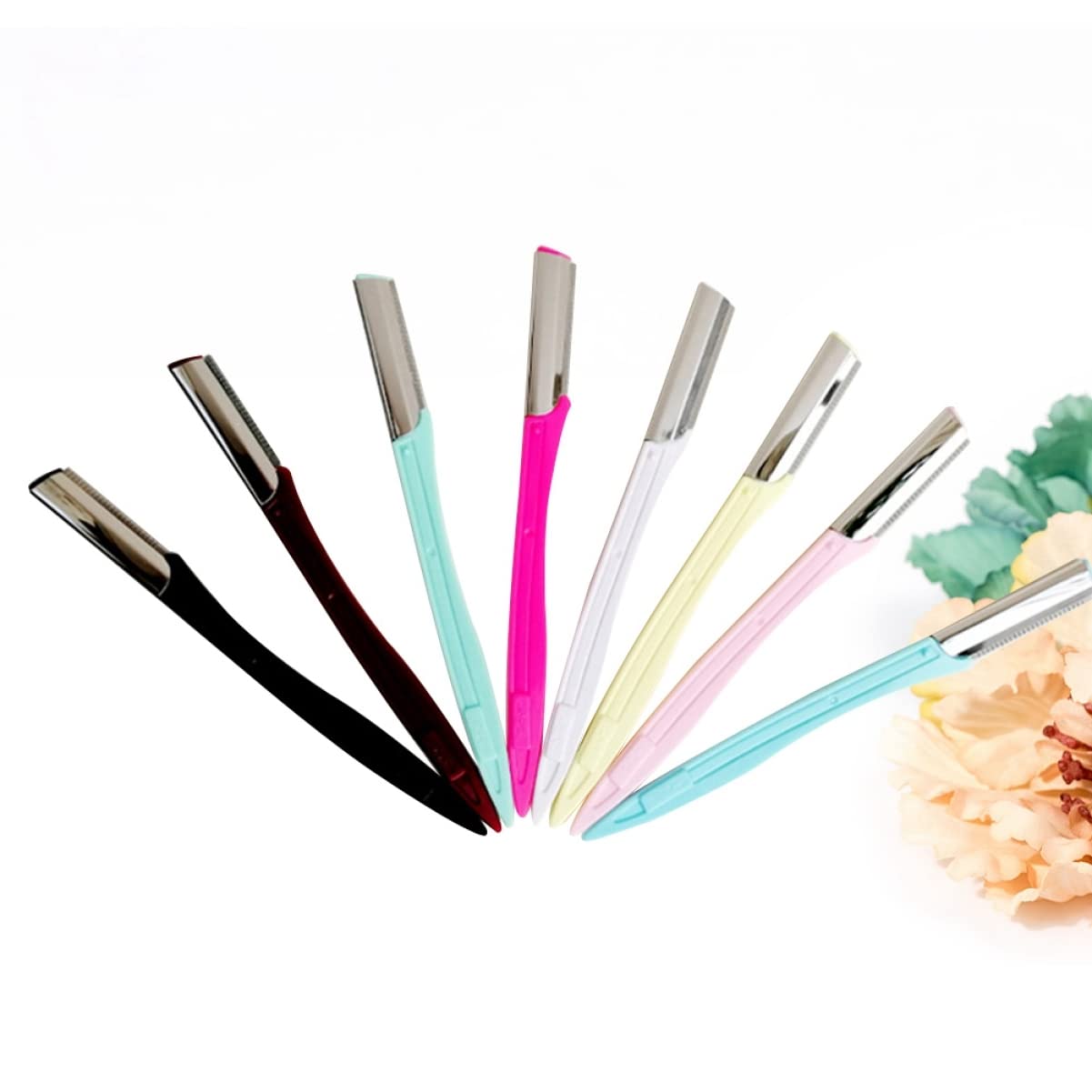 Gogogmee Mini Makeup Tool Kit 10pcs Eyebrow Scissors Set Eyebrow Razor for Women Random Color