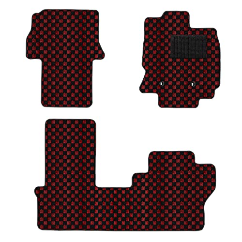 Aviles ダイハツ 新型 タント LA650S LA660S フロアマット【16色から選択】(前期ロングスライド無,09:SMALLチェック × レッド)