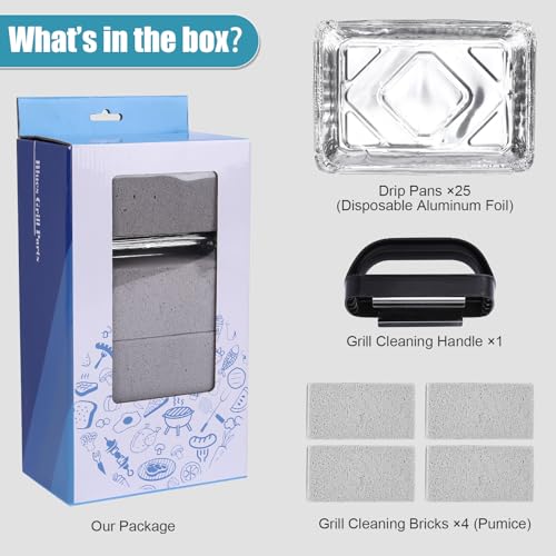 31% off 25-Pack Aluminum Drip Pans & 4 Pumice Grill Cleaners - Image 2