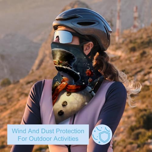 4 Pieces Christmas Retro Neck Gaiter Bandana Face Mask, Sun Cooling Scarf Gator Cover Head for Men Women2