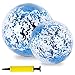 2 Pezzi Palla Gonfiabile Glitter Palloni da Spiaggia Gonfiabili Trasparente Giocattoli da Piscina per Bambini per Feste in Piscina in Spiaggia Estiva 60cm 40cm (Blu)