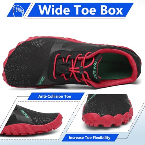 Image of SAGUARO Womens Mens Barefoot Shoes Minimalist Trail Runner Wide Toe Box Zero Drop Outdoor Cross Training Shoe