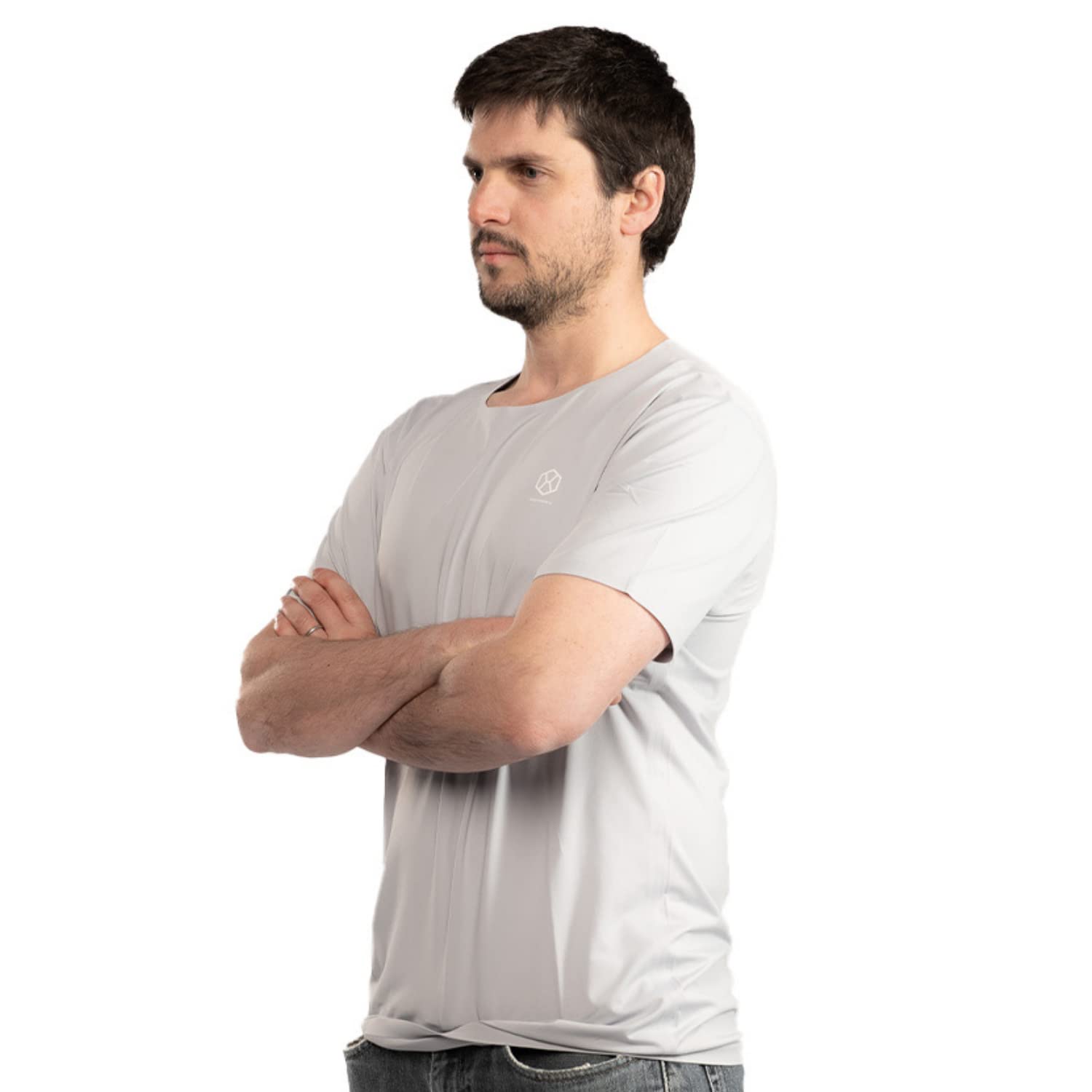 GRAPHENE-XMens Layer-X Short Sleeve Shirt | Graphene Integrated Fabric | Anti-Smell Anti-UV Technology for Extra Protection