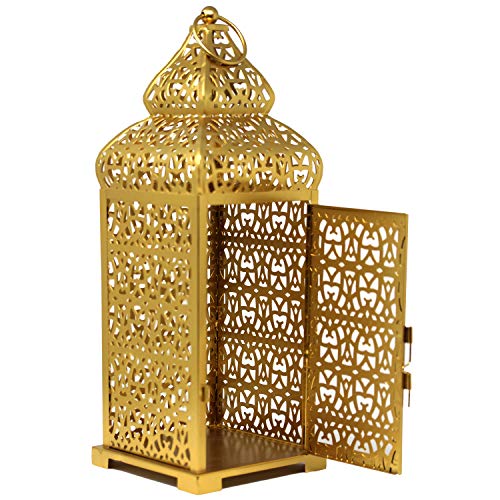 Vela Lanterns Large Golden Temple Moroccan Lantern Lamp Decorative Candle Holders For Ramadan Decorations thumb #6