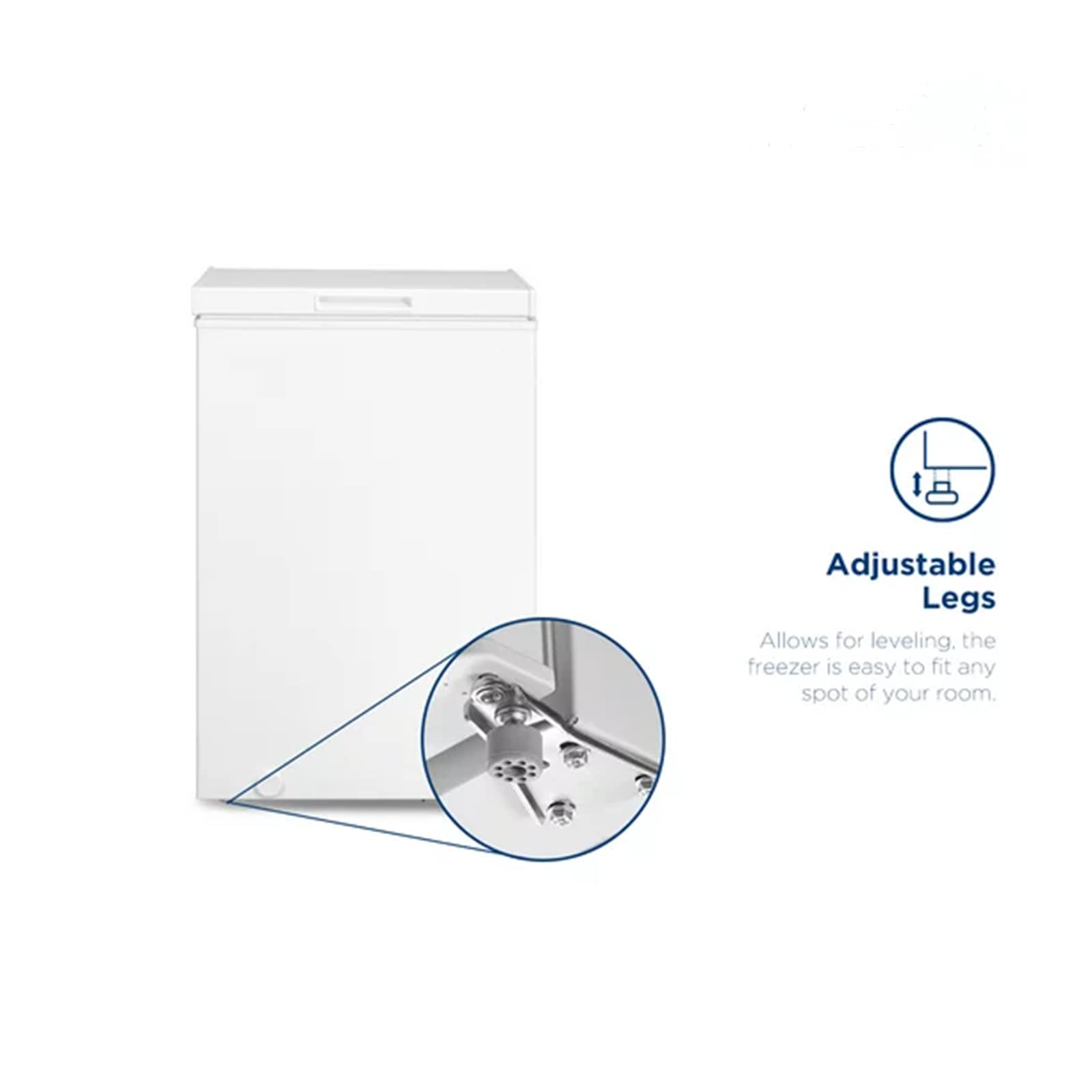 Flydem 3.5 Cu.Ft Chest Freezer, Compact Refrigerator Freestanding Deep Freezer For Kitchen Garage Frozen Food Meals Ice Cream Storaging, White on Fridge.com - View 5