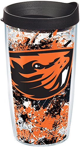 Holiday Deals 🛒 Tervis Made in USA Double Walled Oregon State University Beavers Insulated Tumbler Cup Keeps Drinks Cold & Hot, 16oz, Splatter