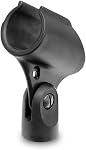 Pyle Microphone Stand- réglable en hauteur 27.5”- 57.5”, Très robuste Support Mic de base rond, Mic Clip universel, Adaptateur 5/8- Parfait pour la scène & Utilisation de Studio
