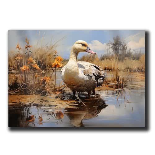 Rustic Farmhouse Decor, Canada Goose Print, Neutral Wall