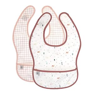 LÄSSIG Babyslabbetjes set 2 stuks met opvangbescherming waterafstotend / Garden Explorer Girls