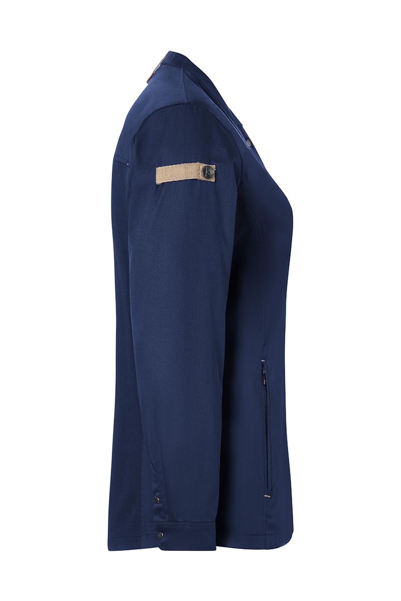 Karlowsky Damen Kochjacke Green-Generation Druckknöpfe Modern Fit Polyester/Baumwollmix Oeko-TEX® nachhaltig