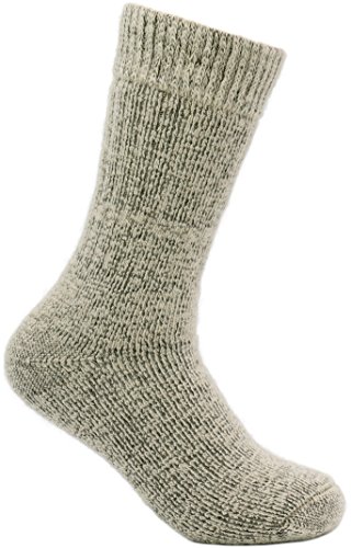 AndeanSun Ultra Thick High Performance Alpaca Socks Unisex - Boot, Beige Brown, Small