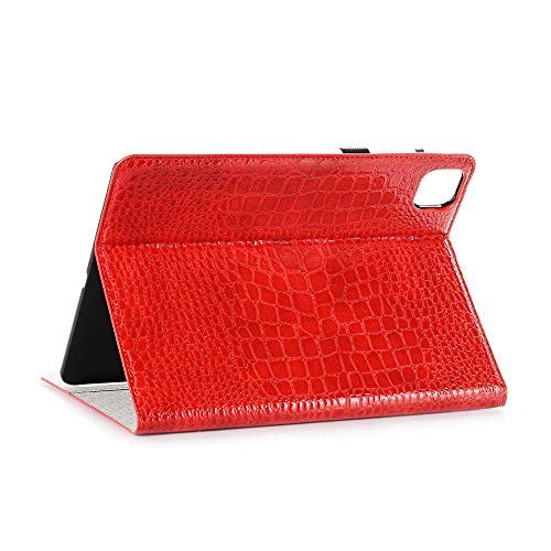 Ipad Pro 11 Inch 2022 2021 2020 2018 Case For Women, Ipad Air 5Th 2022 4Th 2020 10.9 Inch Case, Dmaos Crocodile Synthetic Leather Folio Smart Cover With Card Pencil Holder, Auto Sleep Wake - Red #TOP4