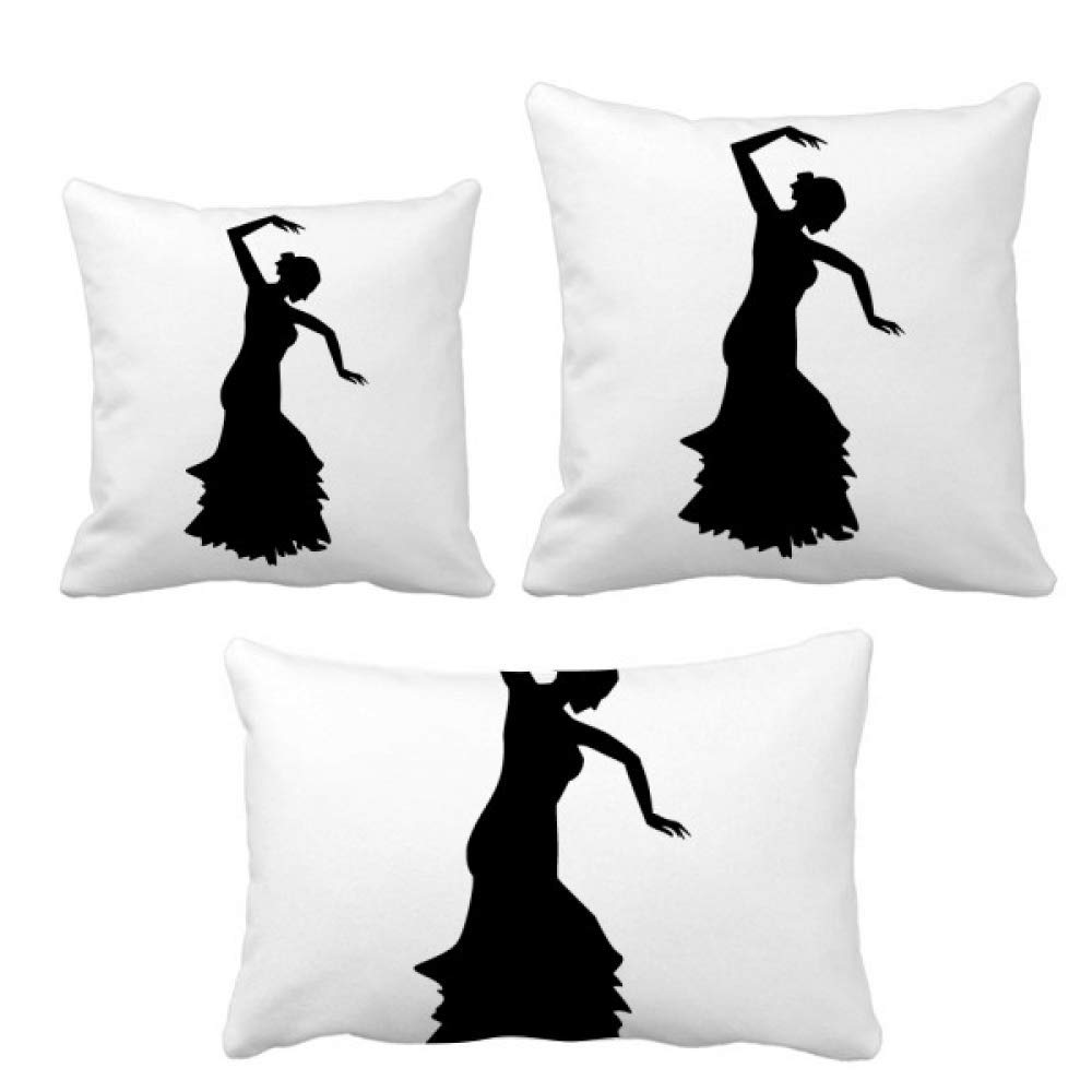 Housse de coussin danse folklorique au motif artistique maison