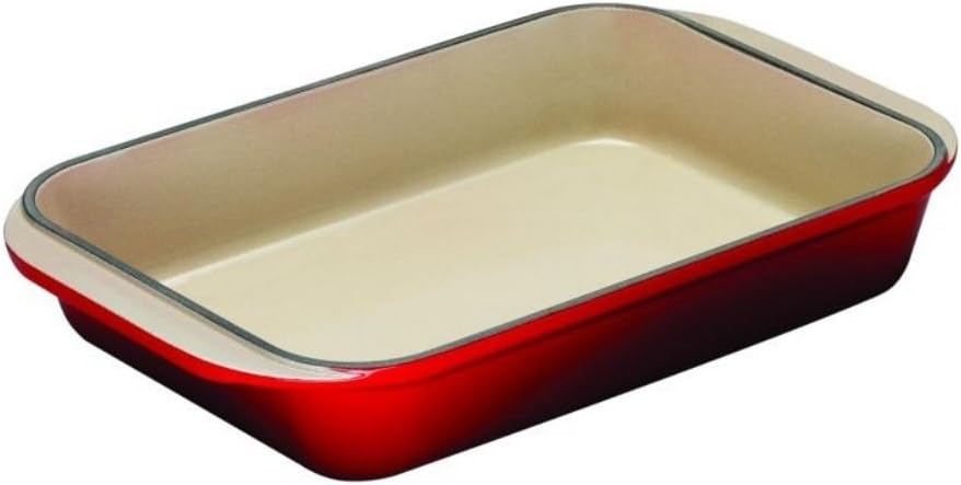 Le Creuset Enameled Cast-Iron 15-3/4-by-10-3/4-Inch Rectangular Roaster, Cherry