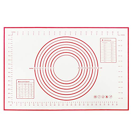 Tapete de silicona para pastelería, antiadherente, con tapete para fondant, extra grande, silicona, tapete para pastelería, tapete Cover