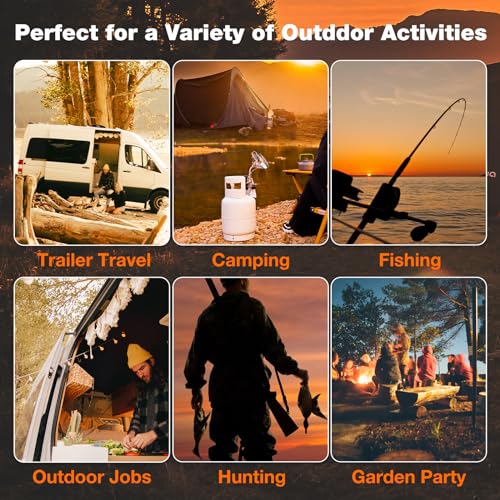 Hotdevil HD-6004 2 In 1 Tent Heater For Camping Outdoor Propane Heater Fuel On 1Lb Propane Gas Tank & 20-40Lb Pol Adapter Lp Tanks Portable Golf Cart Heater thumb #3