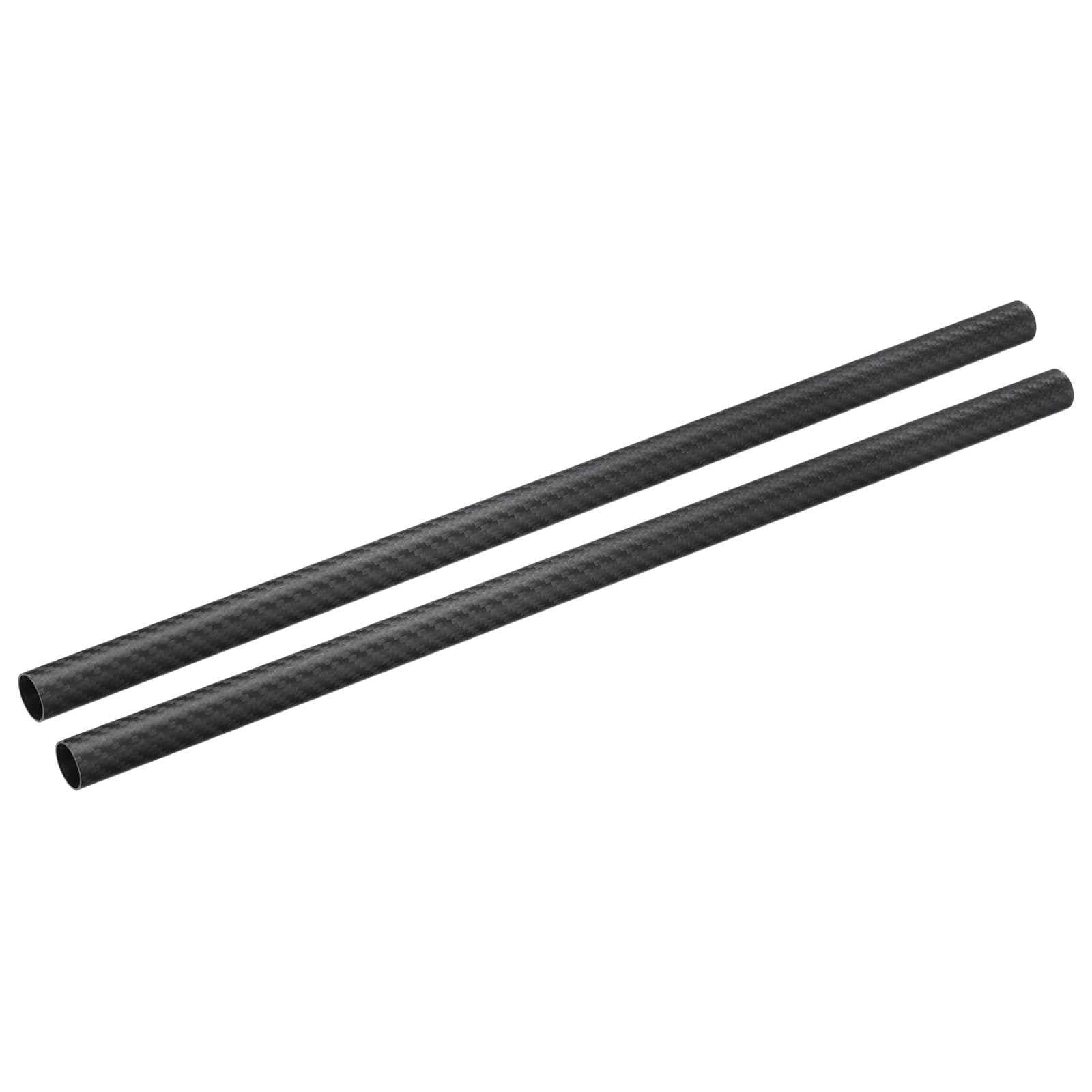 QUARKZMAN 2Pcs Tubes en Fibre de Carbone 18 x 20 x 500mm Surface Mate Tige Enroulée en Carbone 3K pour avion RC Quadcopter Multicopter