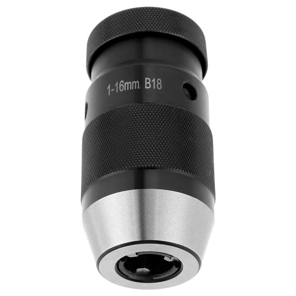 GOTOTOP Mandrino autoserrante senza chiave per tornio con capacità di 1-16 mm, 45# in acciaio, con foro conico