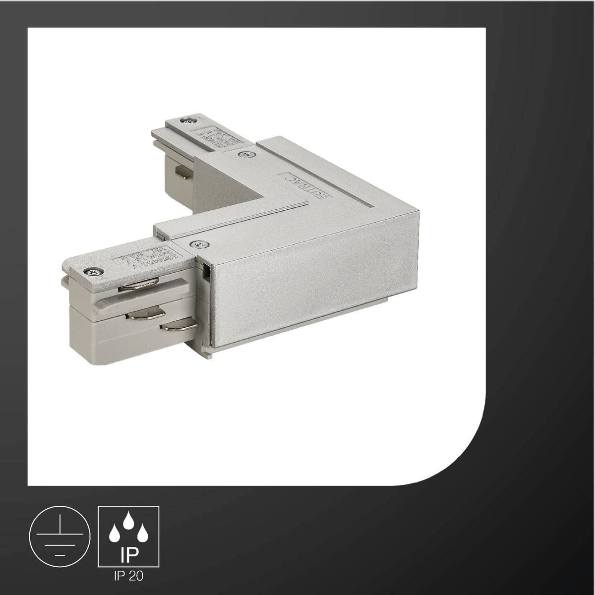 SLV EUTRAC L-Connector Earth Outside/Grey - Image 2