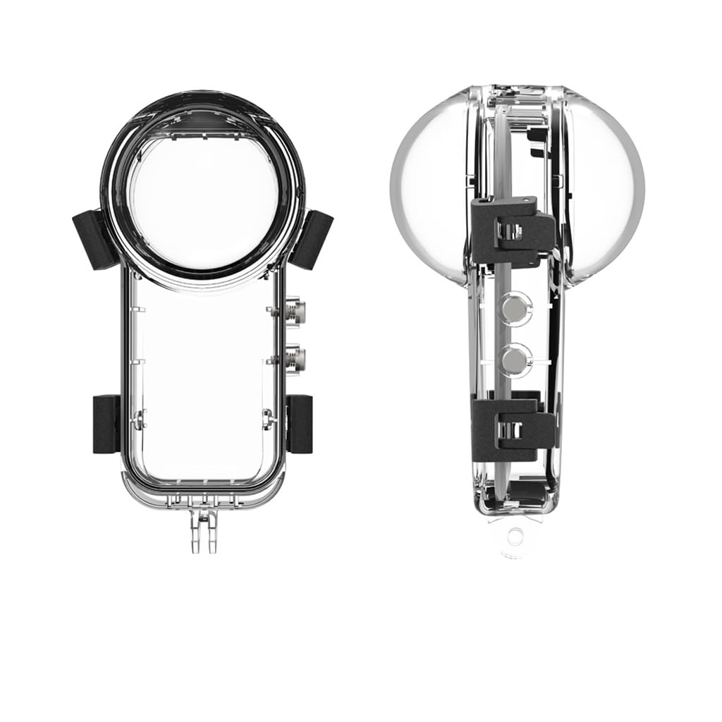 Custodia subacquea per fotocamera subacquea da 50 m, con vite da 1/4 di pollice e adattatore per montaggio fotocamera, custodia protettiva impermeabile X5 (guscio invisibile per immersioni)