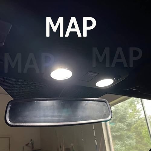 Miniatura 5 de Paquete de 8 luces LED interiores de repuesto para Ford Mustang 6000K de 6000 K, color blanco súper brillante, paquete de bombillas LED de cúpula de