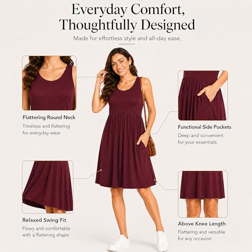 Image of Miss Lavish London Sleeveless Dresses for Women -Casual Summer Dresses with Pockets, Women's Fashion Midi Dress