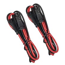 [2 PACK] SPARKING 3FT 12AWG SAE to SAE Extension Cable 2Pin Bullet Quick Connect Heavy Duty Wire Harness with Waterproof Cap3FT