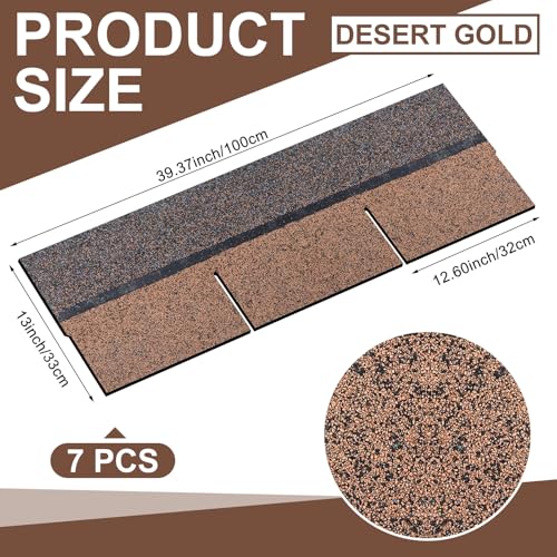 image for Maasechs 7 Pack Double Layer Asphalt Roof Shingles for Home 39 