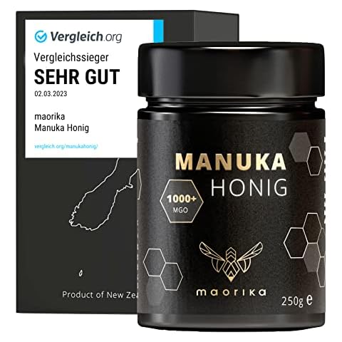 Manuka Honig 1000 MGO + 250g im Glas - laborgeprüft, zertifiziert aus Neuseeland - maorika Cover