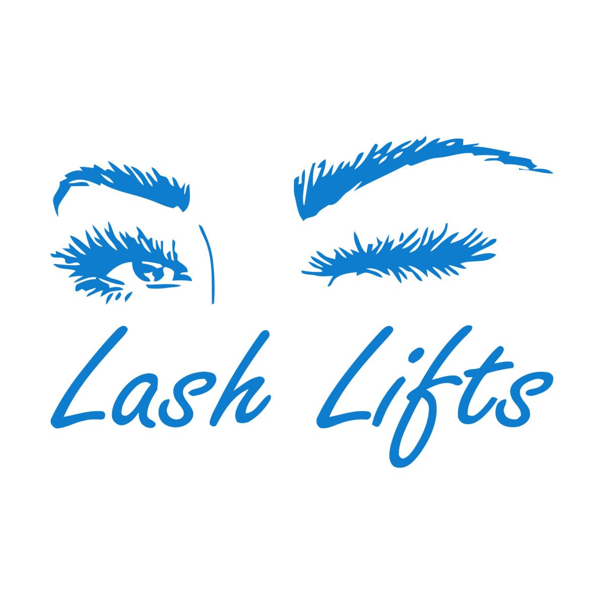 Eyelashes Eye Wall Decal Girls Eyes Eyebrows Window Glass Deco,lash Lifts Beauty Salon Vinyl Sticker Make Up Decoration DIY Extra Large - 67x102cm