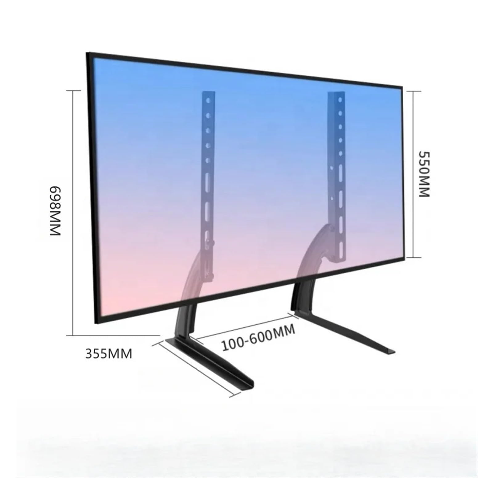 Soporte universal para TV de mesa con ajuste de altura, compatible con la mayoría de televisores LCD LED de pantalla plana de 32 a 75 pulgadas