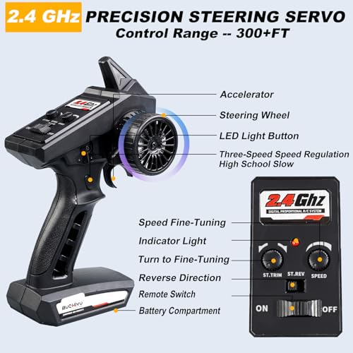 Image of 1:16 Scale All-Terrain RC Car for Adults - 40+KM /H High Speed 4WD Off-Road Remote Control Truck with 2 Rechargeable Batteries, 2.4GHz Electric Toy Vehicle Gift for Teens and 14+ (1:16 Scale)